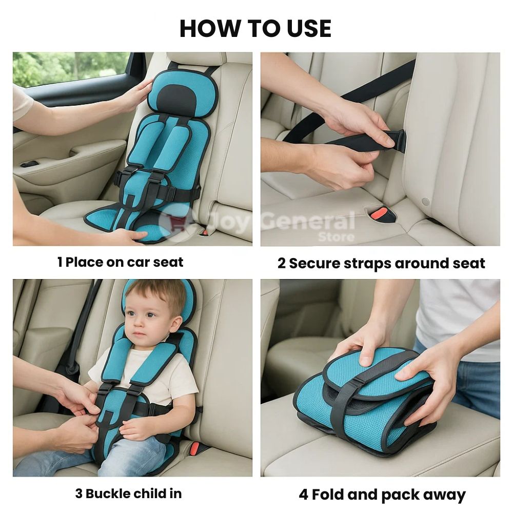 Portable Car Seat Safety Harness - Safe Booster for Travelling Children's