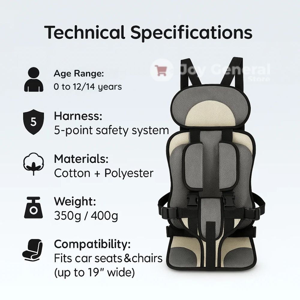 Portable Car Seat Safety Harness - Safe Booster for Travelling Children's