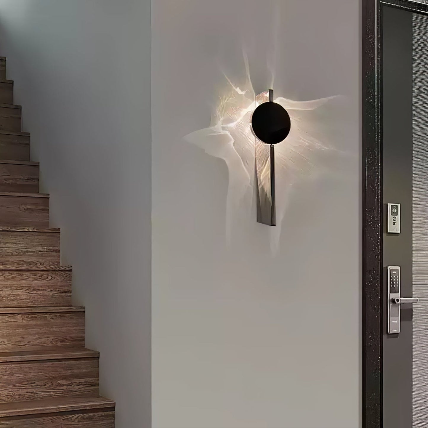 Creative Light and Shadow Wall Lamp | Stainless Steel, Integrated LED & Ideal for Indoor Use