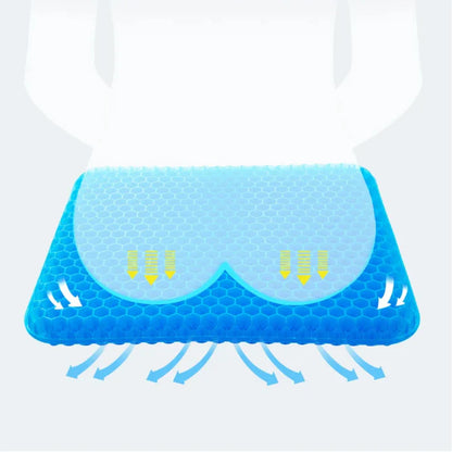 Orthopedic Gel Seat Cushion | Pressure Relief, Tailbone & Lower Back Support for Office Chair, Car & Wheelchair Use