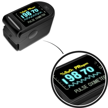 Digital Fingertip Pulse Oximeter for Accurate Blood Oxygen Saturation and Heart Rate Monitoring at Home or on the Go