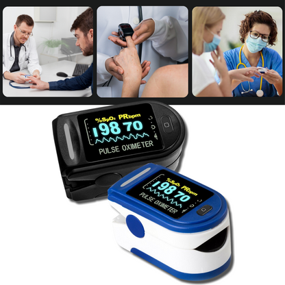 Digital Fingertip Pulse Oximeter for Accurate Blood Oxygen Saturation and Heart Rate Monitoring at Home or on the Go