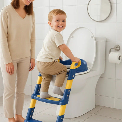 Step Throne Potty Trainer – Best Potty Training Seat for Little Ones | Adjustable Toilet Ladder Seat for Kids Learning