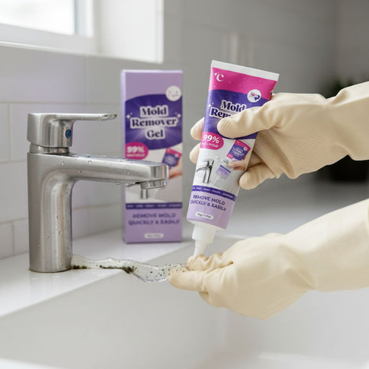 Mold Remover Gel | No-Scrub Cleaner for Bathroom Tile Grout, Kitchen Sinks, Window Frames & Washing Machine Seals