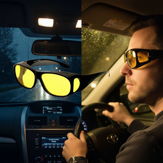 Night Driving Glasses | Yellow Lenses to Reduce Glare & Eye Strain for Safer Night Rides