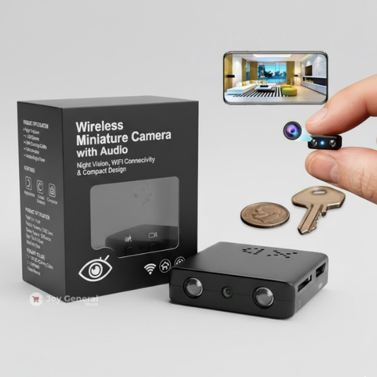 Mini Wireless Hidden Camera with Audio - Compact Spy Camera for Home Security & Nanny Monitoring