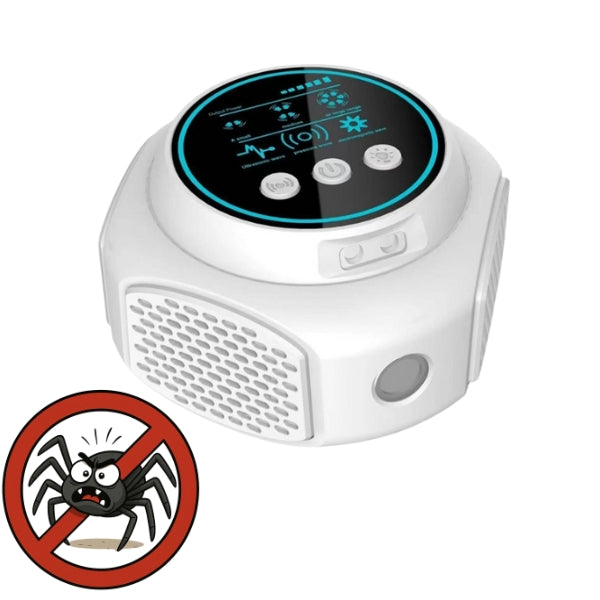 Plug-In Ultrasonic Spider Repeller | Chemical-Free Electronic Spider Killer Alternative for Home – Safe, Silent & 3200 sq. ft. Coverage