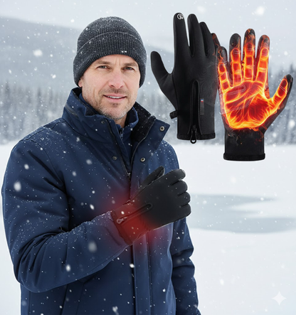 Heated Gloves for Men – Thermal Waterproof Winter Gloves with Heating & Touchscreen Grip