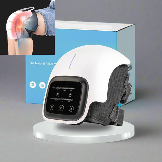 Knee Massager | 4-in-1 Vibration, Heat & Laser Therapy for Knee Pain Relief & Swelling at Home