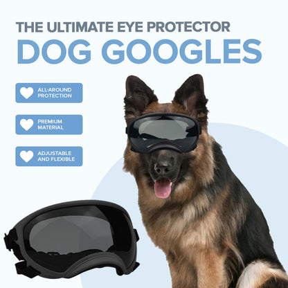 Dog Goggles for Eye Protection - UV Protection Sunglasses for Dogs - Adjustable Fit for Outdoor Activities & Water Sports