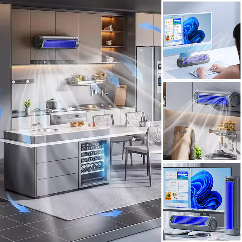 Portable Air Conditioner | Wirelessly Rechargeable, Fast Cooling & Easy Wall Mount for Home and Office Use