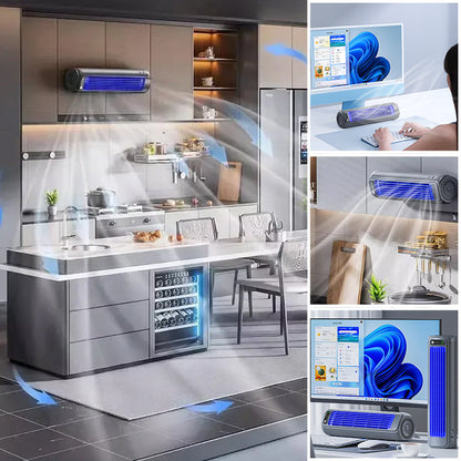 Portable Air Conditioner | Wirelessly Rechargeable, Fast Cooling & Easy Wall Mount for Home and Office Use