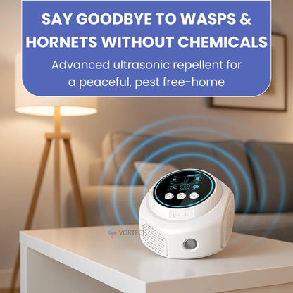 Ultrasonic Wasp & Hornet Repellent Plug-In | Chemical-Free Indoor & Outdoor Protection to Prevent Nests Around Home, Pool or Patio (3200 sq. ft.)