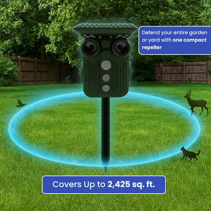 Ultrasonic Solar Deer Repeller | 5 Adjustable Modes, Waterproof & Eco-Friendly for Home Gardens and Yards