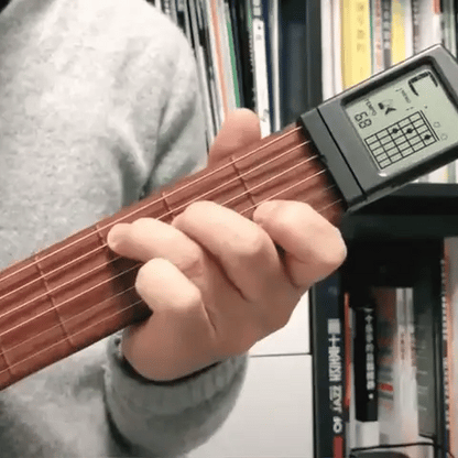 Pocket Guitar Trainer | Real Steel Strings, 400+ Chords & Portable Design for Beginners and On-the-Go Practice