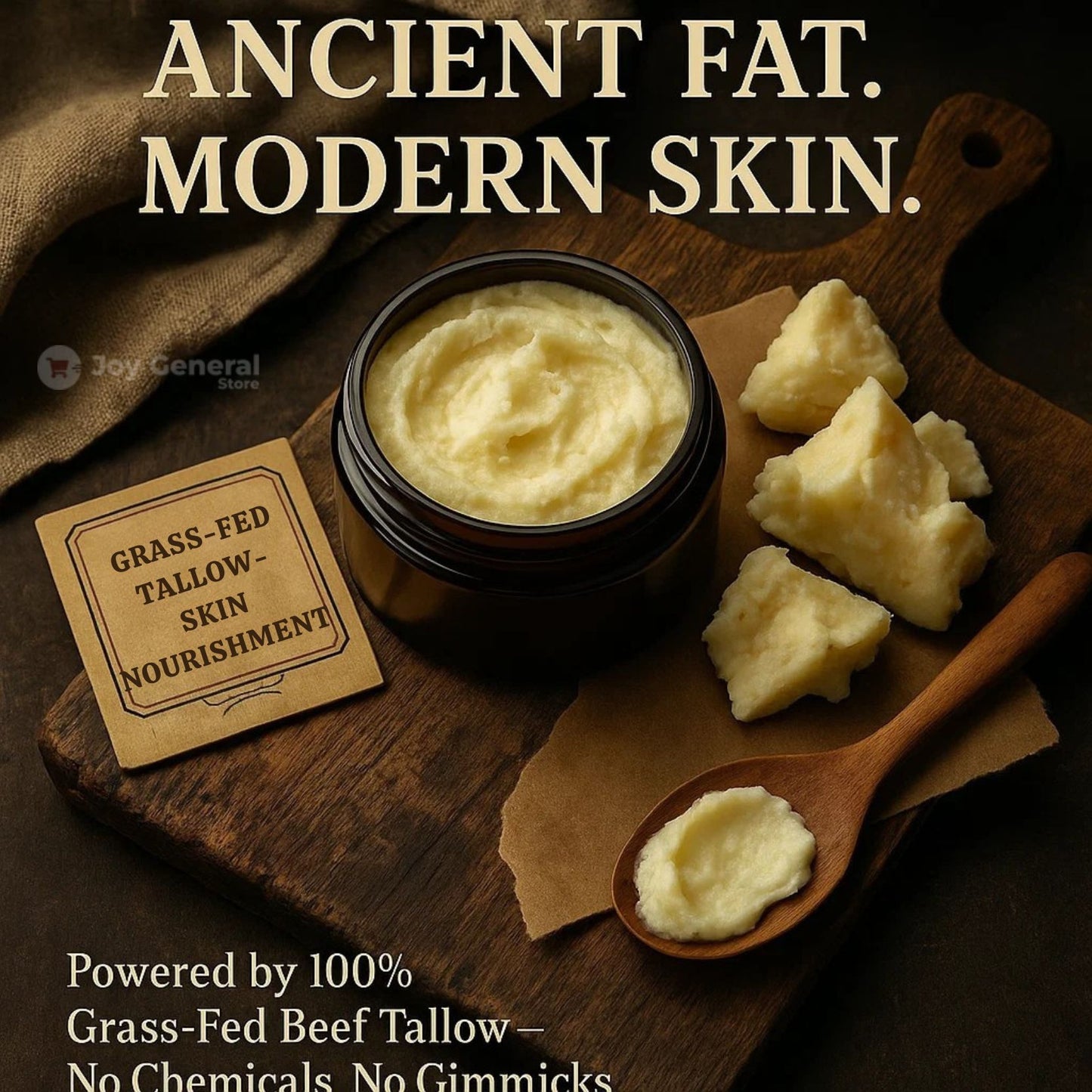 TallowLuxe™ Natural Beef Tallow for Skin, Face & Body Cream – Anti-Aging Beef Tallow Moisturizer Balm | Before and After Skincare Results for Damaged Skin