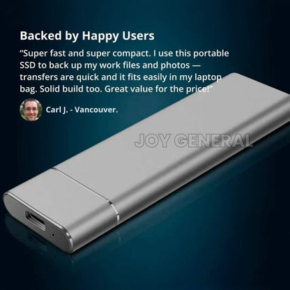 External SSD Hard Drive 1TB–16TB – Portable USB-C Solid State Storage Device | High-Speed External Storage for PC & Mac