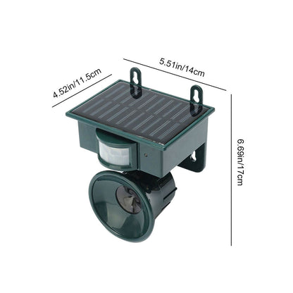 Motion Sensor Bird Deterrent - Pigeon & Crow Repeller with Sound Scare Technology for Effective Bird Control