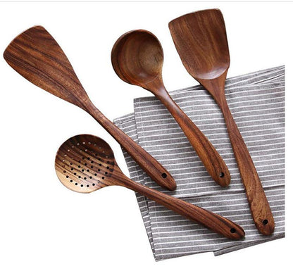 7-Piece Wooden Spoon Utensils | Wooden Kitchen Utensils & Cooking Utensils Set | Kitchen Utensil Set