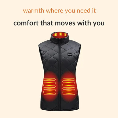 Women's Heated Gilet | 9 Heating Zones, Customisable Heat Settings & Lightweight Design for Cold Weather Activities