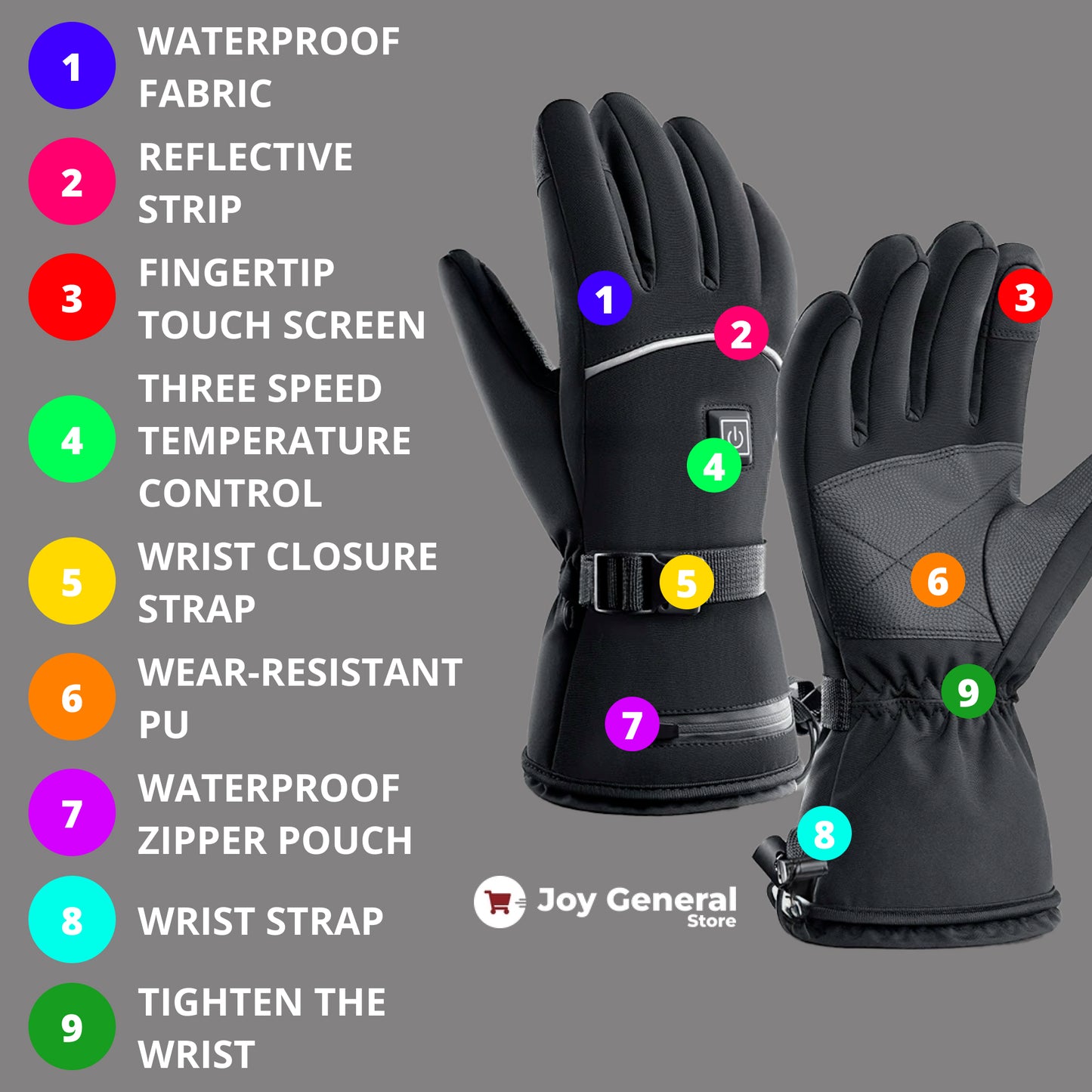 Heated Gloves for Raynaud’s & Arthritis – Rechargeable Waterproof Thermal Gloves with 3 Heat Levels for Pain Relief