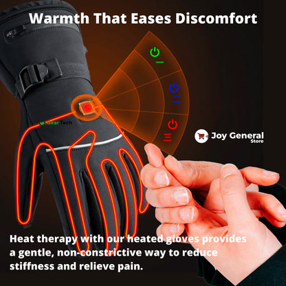 Heated Gloves for Raynaud’s & Arthritis – Rechargeable Waterproof Thermal Gloves with 3 Heat Levels for Pain Relief