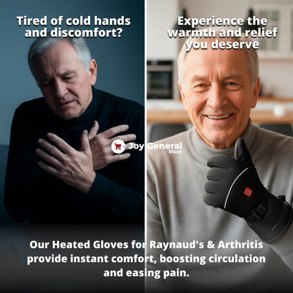 Heated Gloves for Raynaud’s & Arthritis – Rechargeable Waterproof Thermal Gloves with 3 Heat Levels for Pain Relief