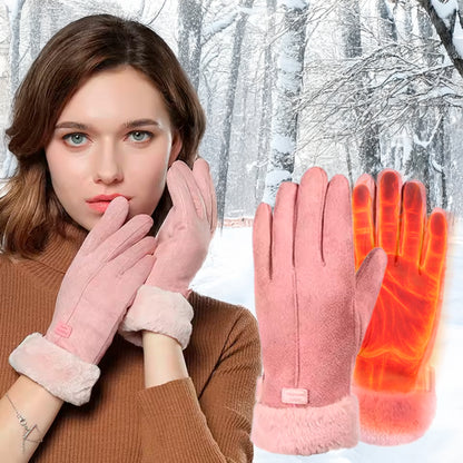 Heated Gloves for Women – Ladies Thermal Waterproof Winter Gloves with Touch Screen & USB Rechargeable Warm Design