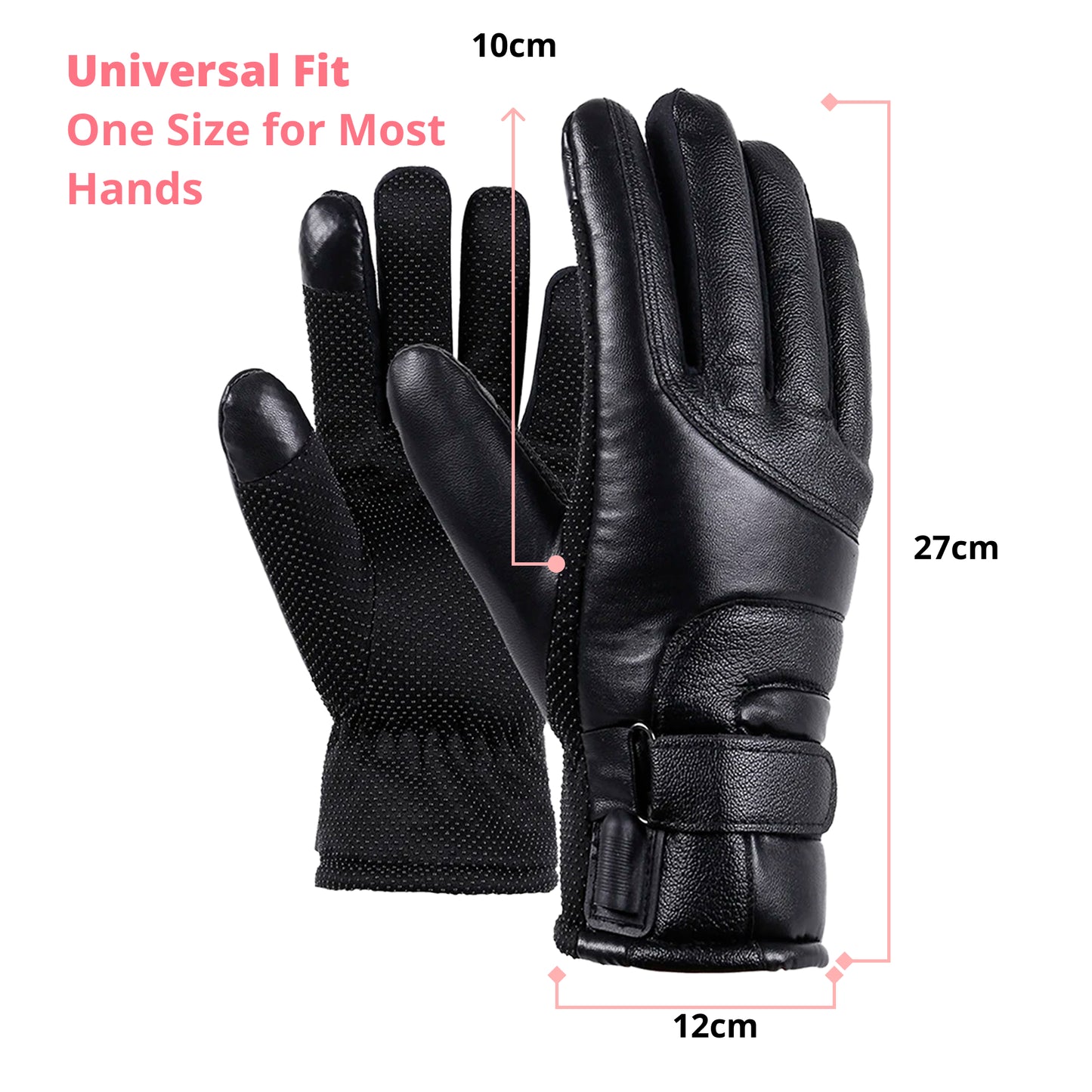 Heated Gloves for Women – Ladies Thermal Waterproof Winter Gloves with Touch Screen & USB Rechargeable Warm Design