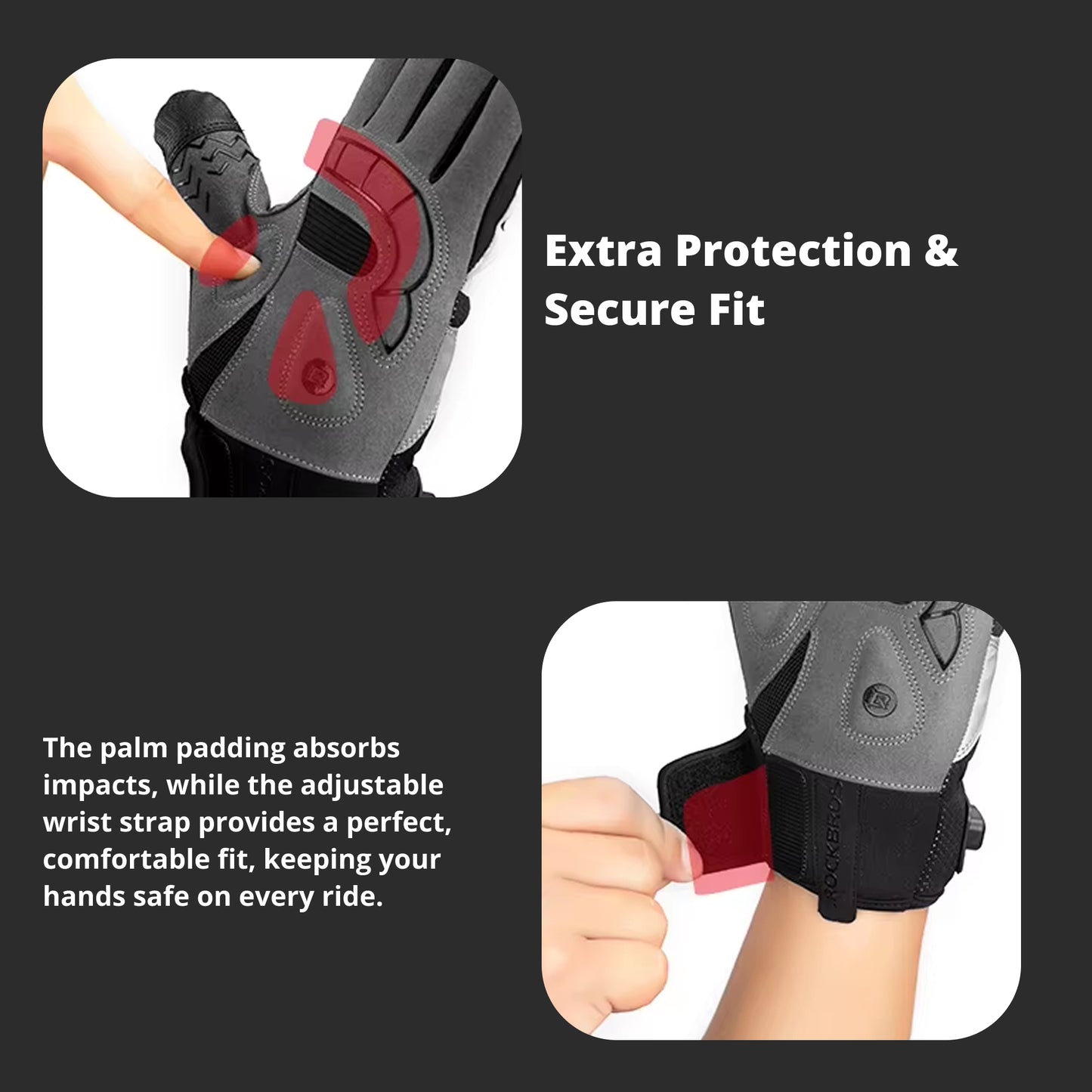 Heated Motorcycle Gloves – Winter Motorbike Gloves with Knuckle Protection, Visor Wiper & Touchscreen