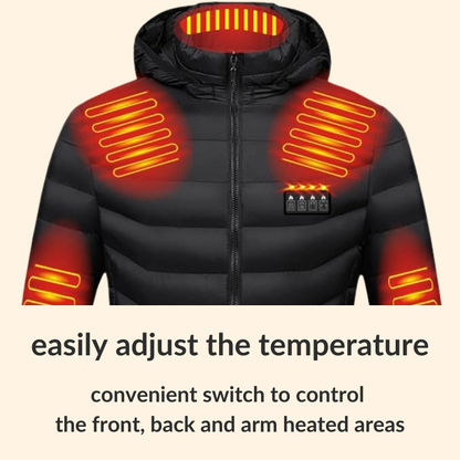 Heated Puffer Jacket | 21 Heating Zones, Adjustable Temperature & Lightweight Design for Winter Adventures