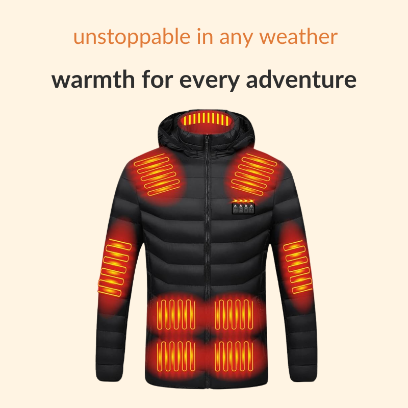 Heated Puffer Jacket | 21 Heating Zones, Adjustable Temperature & Lightweight Design for Winter Adventures