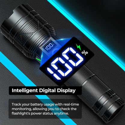 Brightest LED Flashlight | 100,000 Lumens, Waterproof & Rechargeable for Outdoor Adventures