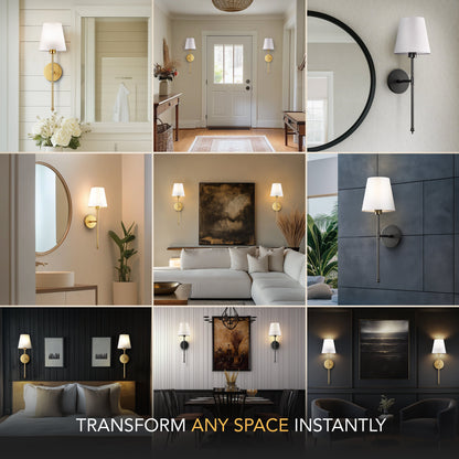 Wireless Wall Sconce | Battery Operated Wall Sconces Canada with Adjustable Brightness, Modern Wall Sconce Lighting & Wall Mount Lights