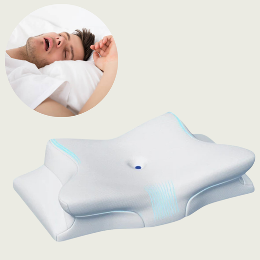 Pillow for Sleep Apnea & Snoring Relief – Ergonomic Memory Foam Anti-Snore Pillow for Better Breathing & Deep Sleep Support