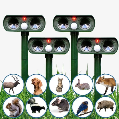 Ultrasonic Pest Repeller | Solar Powered, Long Range & Effective for Gardens and Outdoor Spaces