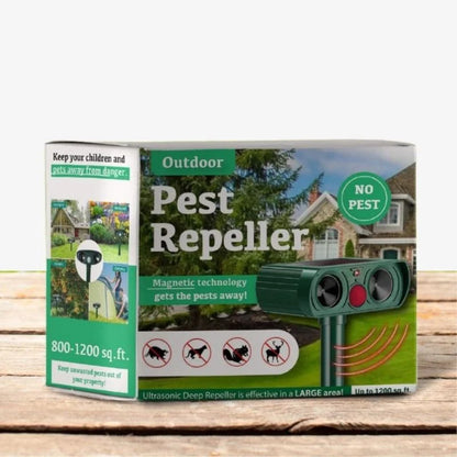 Ultrasonic Pest Repeller | Solar Powered, Long Range & Effective for Gardens and Outdoor Spaces