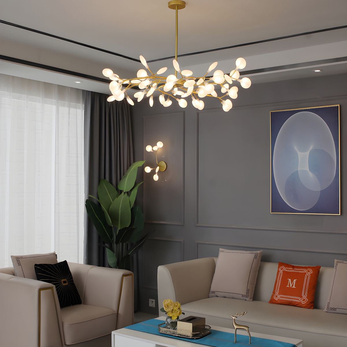 LED Firefly Luxury Chandelier | Modern Design, Indoor Use & Ideal for Living Room, Bedroom, or Restaurant