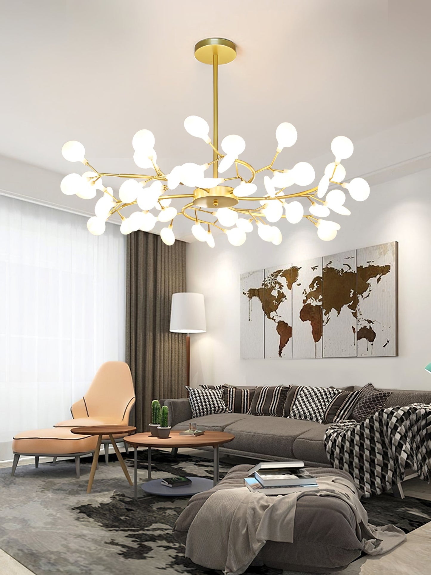 LED Firefly Luxury Chandelier | Modern Design, Indoor Use & Ideal for Living Room, Bedroom, or Restaurant