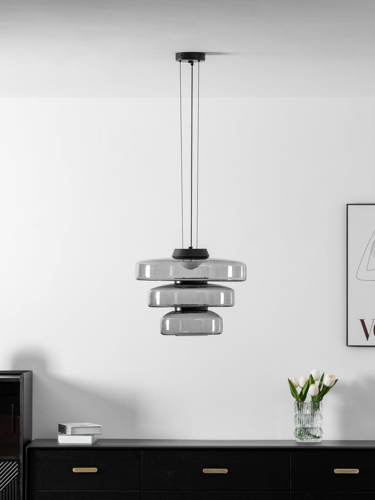 Levels Series Pendant Light | Dimmable, Adjustable Height & Versatile for Indoor Use in Living Rooms and Kitchens