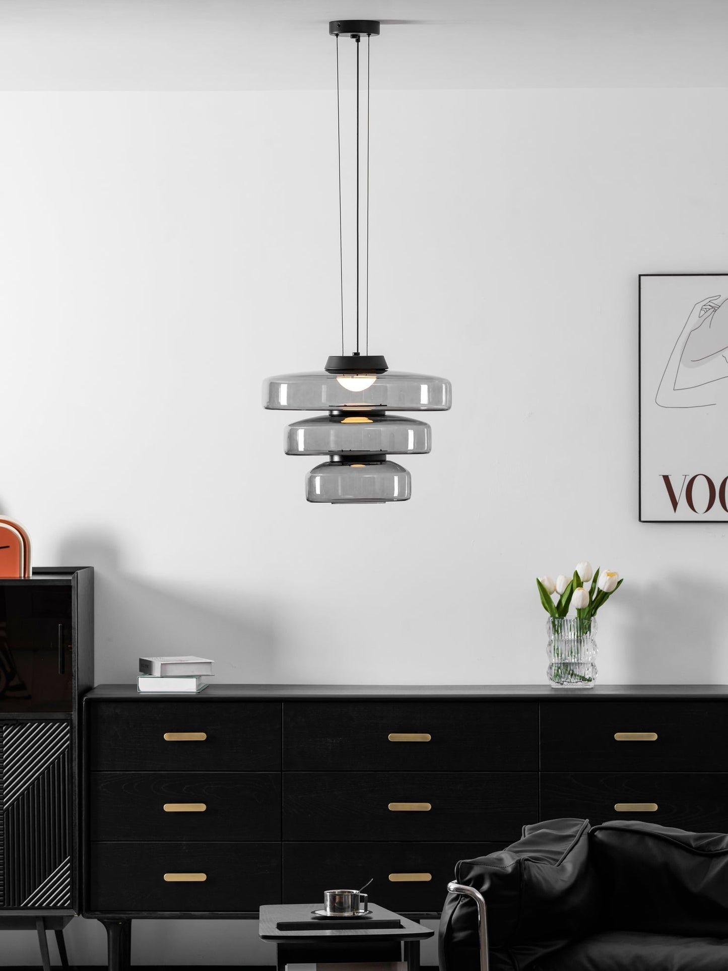 Levels Series Pendant Light | Dimmable, Adjustable Height & Versatile for Indoor Use in Living Rooms and Kitchens