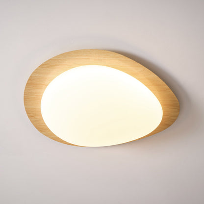 Nordic Ceiling Light | Ceiling Mount light fixture, Dimmable, Walnut Wood Grain Finish & Ideal for Indoor Home Decor