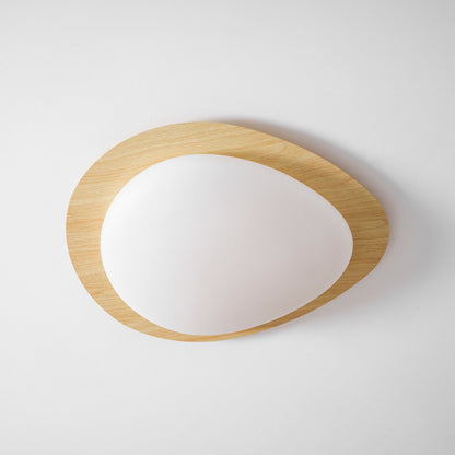 Nordic Ceiling Light | Ceiling Mount light fixture, Dimmable, Walnut Wood Grain Finish & Ideal for Indoor Home Decor