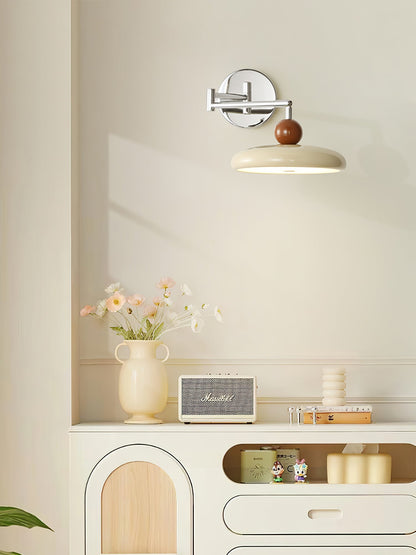 Plug-in Wall Lamp with Adjustable Arm and Warm White LED Light for Living Room & Bedroom Use