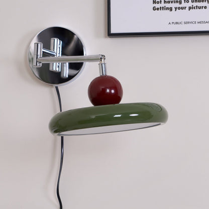 Plug-in Wall Lamp with Adjustable Arm and Warm White LED Light for Living Room & Bedroom Use