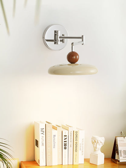 Plug-in Wall Lamp with Adjustable Arm and Warm White LED Light for Living Room & Bedroom Use