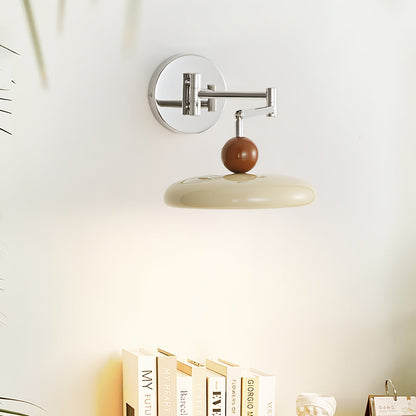 Plug-in Wall Lamp with Adjustable Arm and Warm White LED Light for Living Room & Bedroom Use