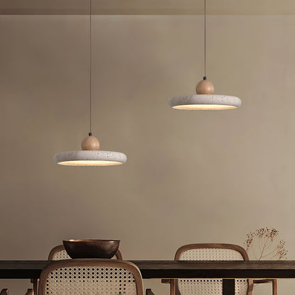 Yellow Travertine Pendant Light | Dimmable, Integrated LED & Ideal for Indoor Spaces