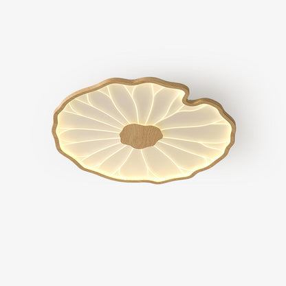 Lotus Leaf Acrylic Ceiling Lamp | Durable, Rustic Wood Finish & Ideal for Indoor Spaces