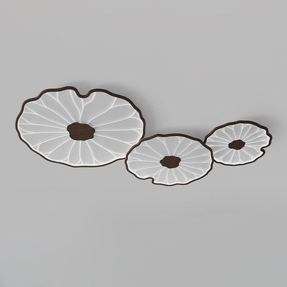 Lotus Leaf Acrylic Ceiling Lamp | Durable, Rustic Wood Finish & Ideal for Indoor Spaces